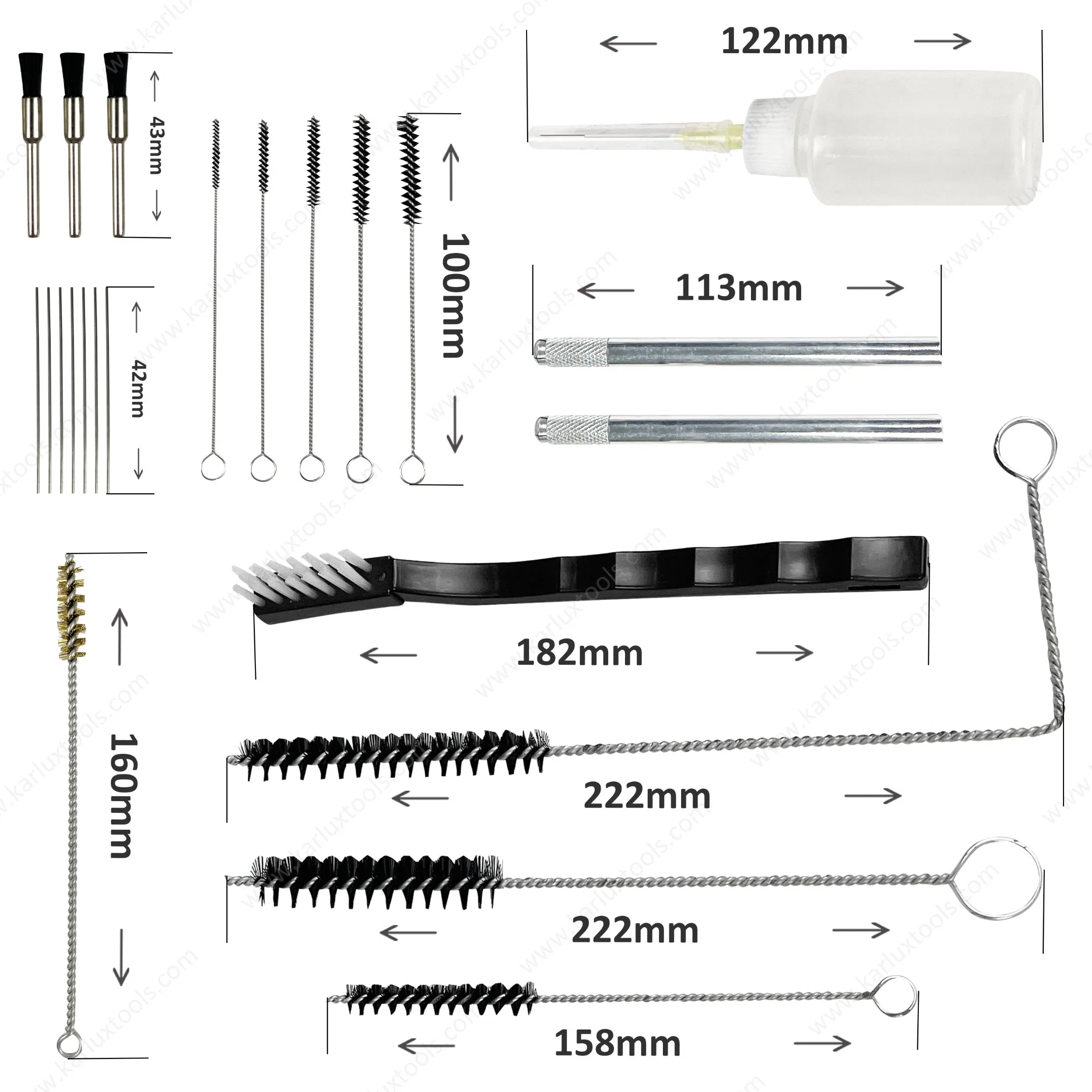 Wholesale 22 PC Versatile Mechanical Brush Cleaning Brush Spray Gun Cleaning Kit for Painting Gun