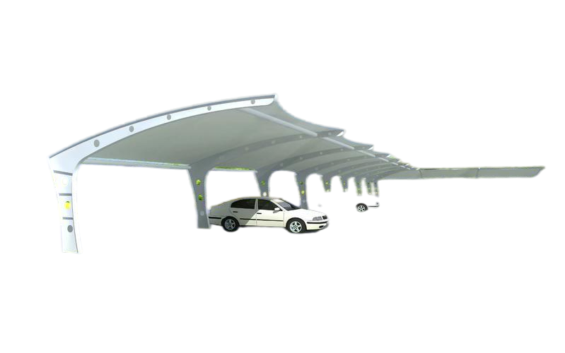 Outdoor Park Landscape Shed Tensile PVDF Roof Ceiling Membrane Steel Structure Awning