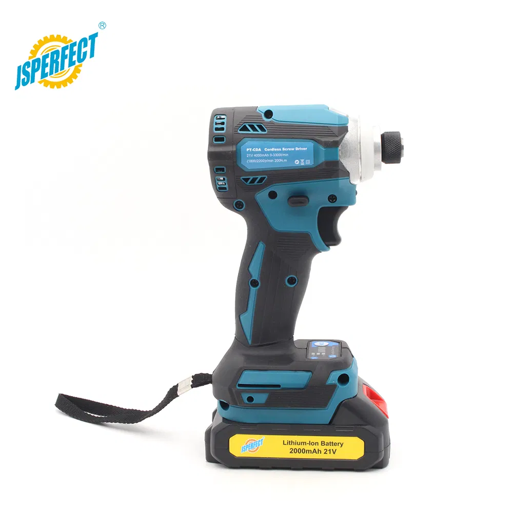 High Power 4.0ah Fast Charger Brushless Cordless Impact Drill Screwdriver 18V 21V