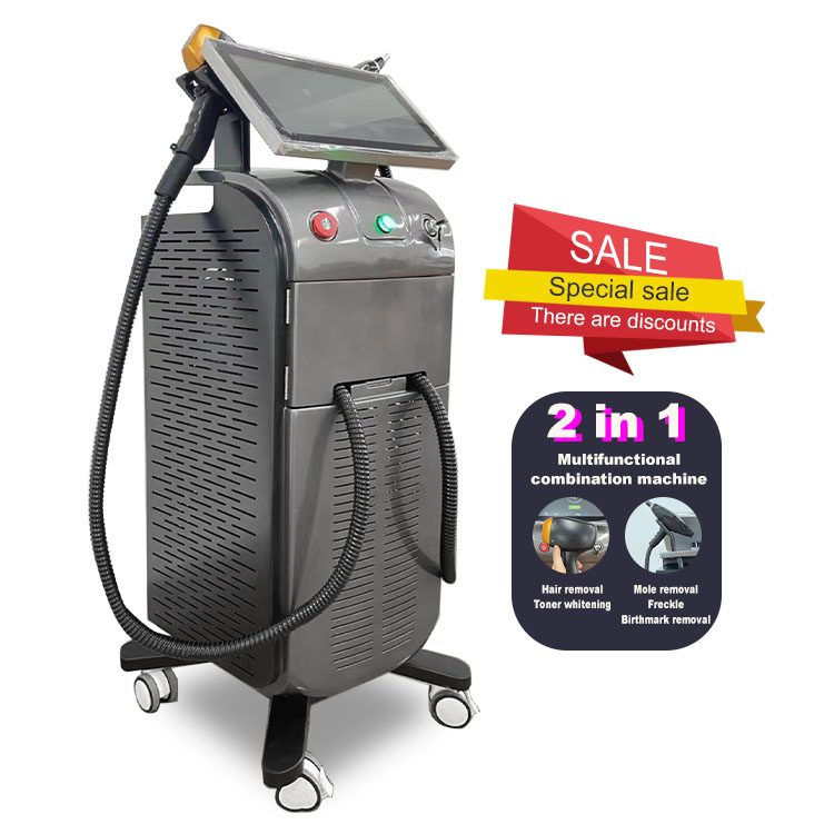 Titanium Alloy 2-in-1 Multi-Function 808nm Laser Beauty Device (Hair Removal Pigment Removal Skin Rejuvenation)