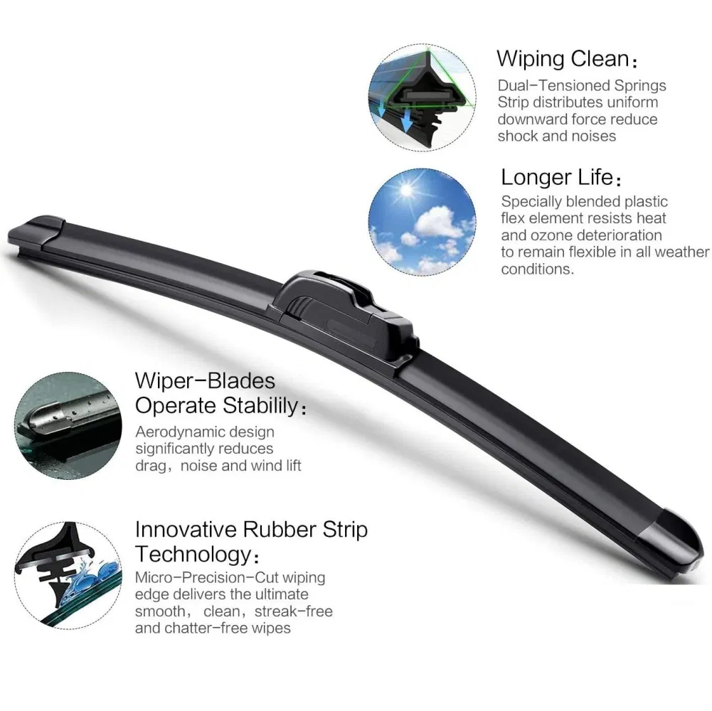 Universal U/J-Hook Windshield Wiper Blades