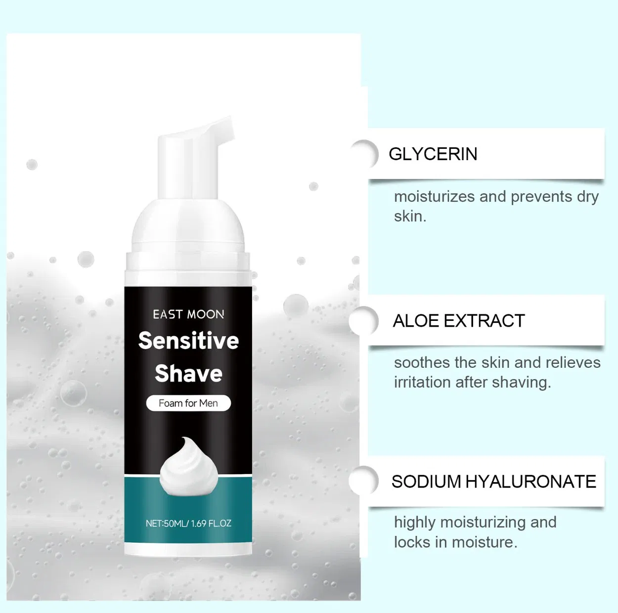 Online Wholesale and Retail Shave Foam Natural Portable Travel Size Mens Shaving Mousse Cream for Beard Shaving Sensitive Skin Face Hair Remover Shaving Mousse