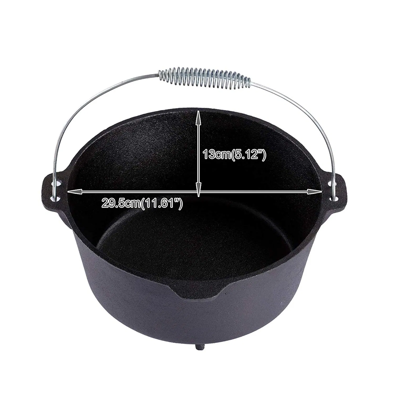 Чугунная эмалированная жаровня 6QT для кемпинга и BBQ