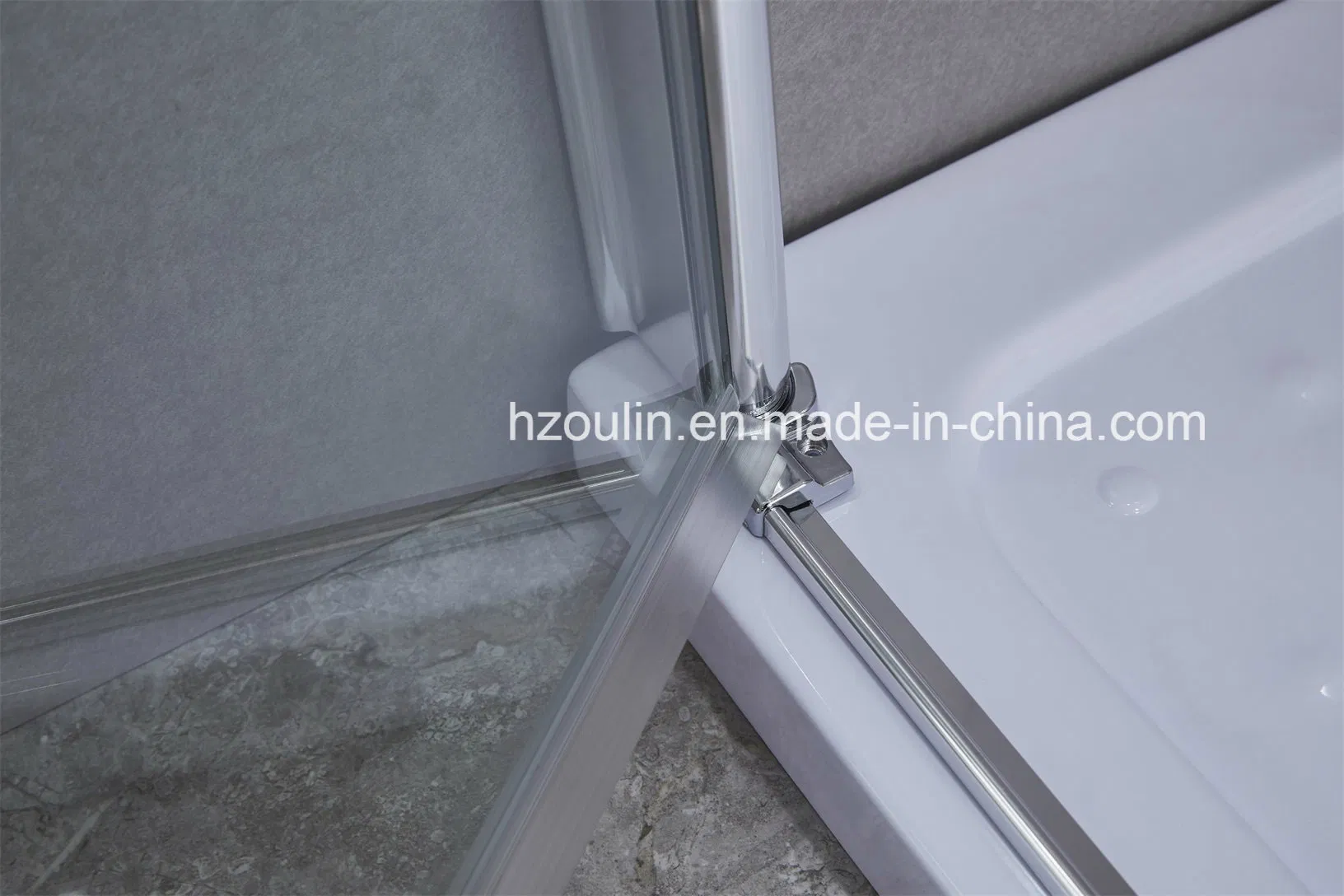 8mm Glass Shower Enclosure with One Fixed Glass and One Folding Glass