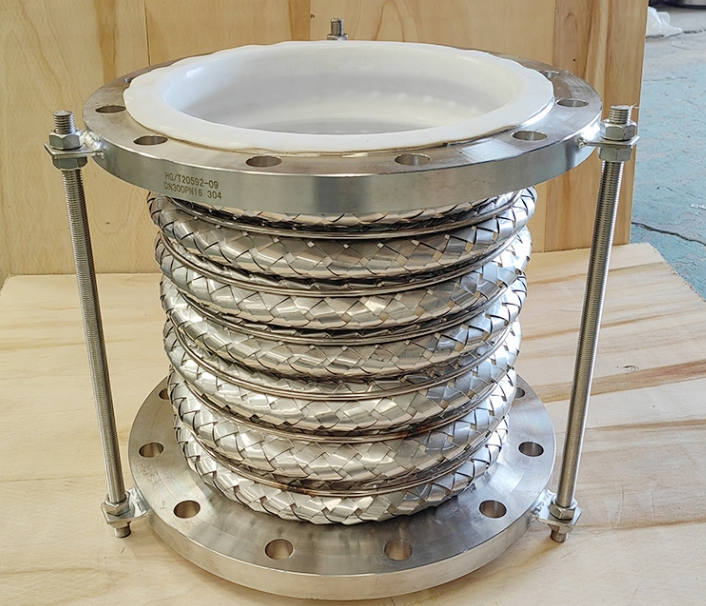 PTFE Lined Steel Braided Bellows Expansion Flexible Compensator