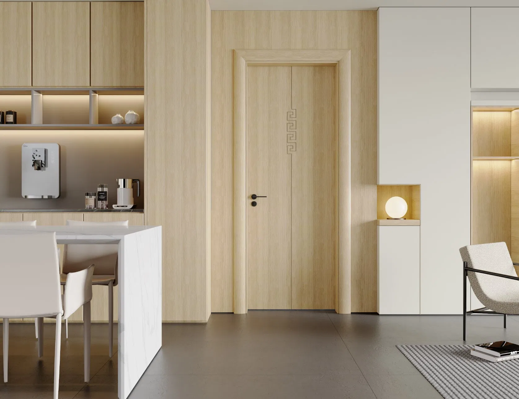 WPC Flat Door with Strong Core and Waterproof Finish