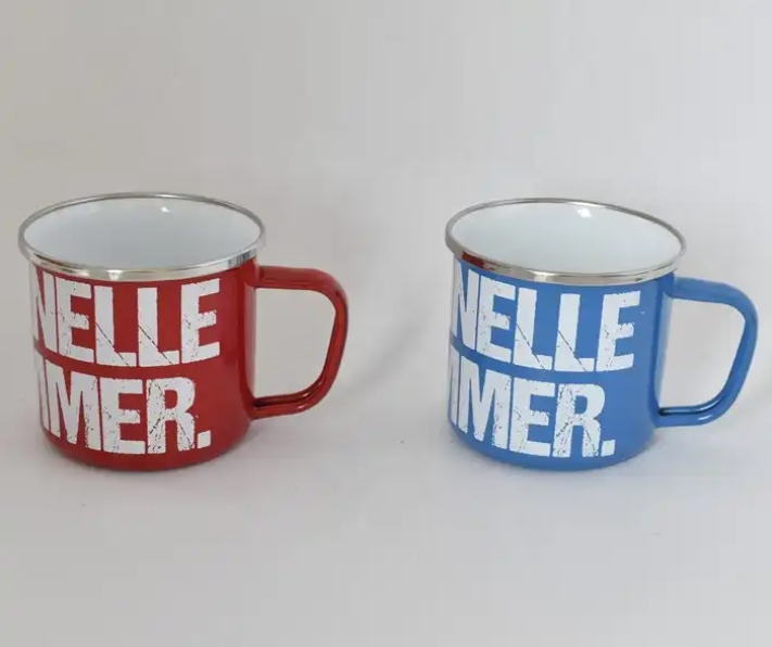 Customize Outdoor Camping Enamel Coffee Mugs Milk Mugs 350ml with Custom Design