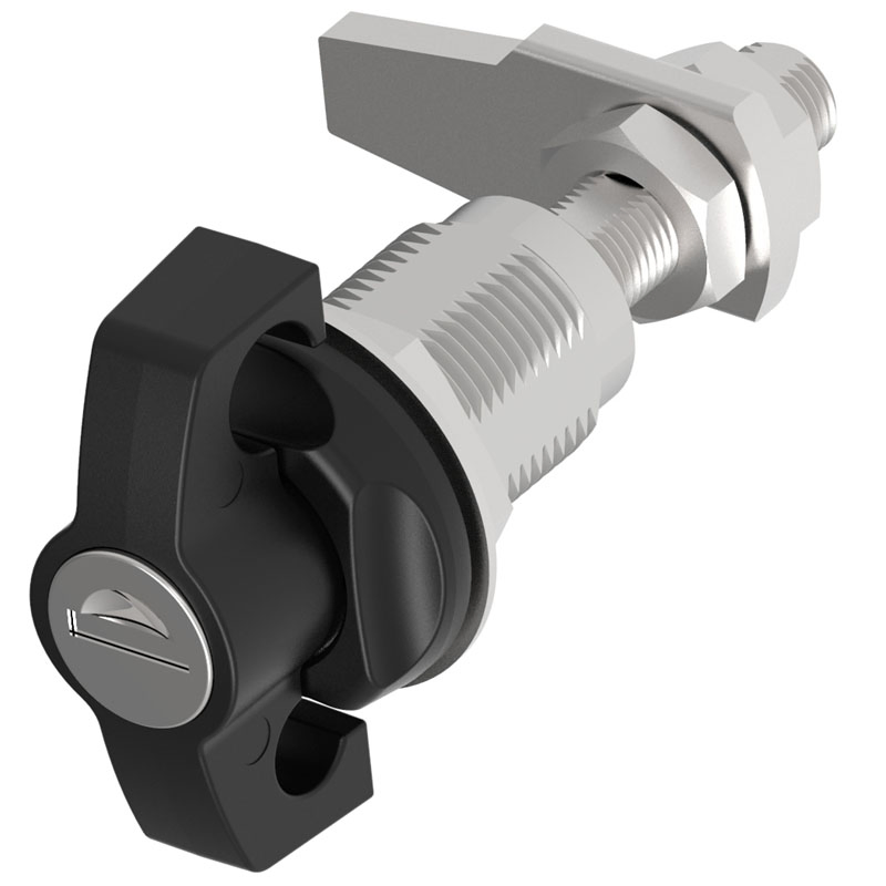 Zinc Alloy Textured Black Spraying Cam Latch Electrical Box Panel Cabinet Control Electronic Wing Knob Key Compression Lock