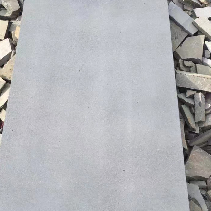 Bluestone Hainan Honed Dark Grey/Black Lava Blue Stone Tile Sandblasted Basalt Paving Tiles