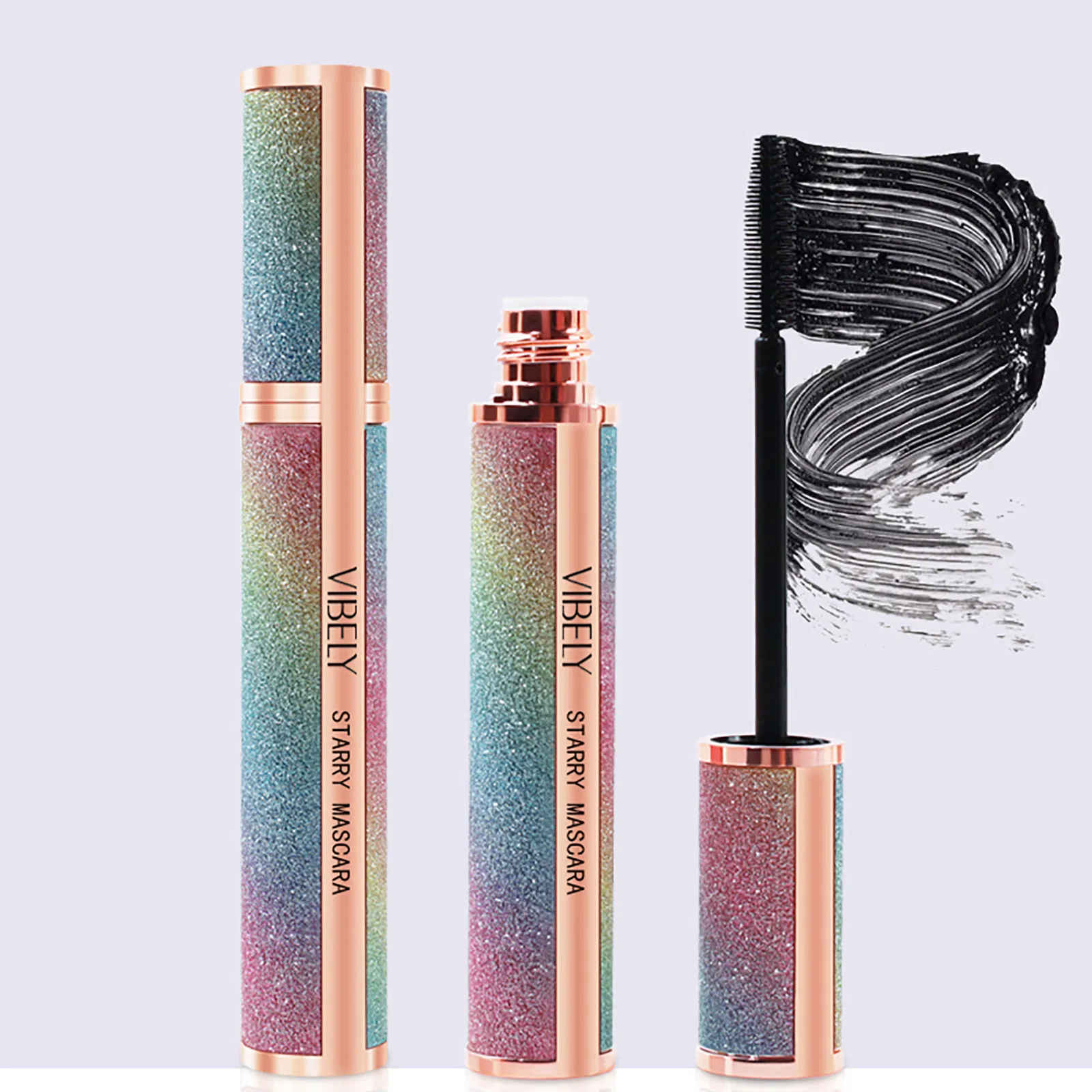 High Quality Waterproof Long Lasting Curling Lengthening 4D Fiber Vegan Black Mascara