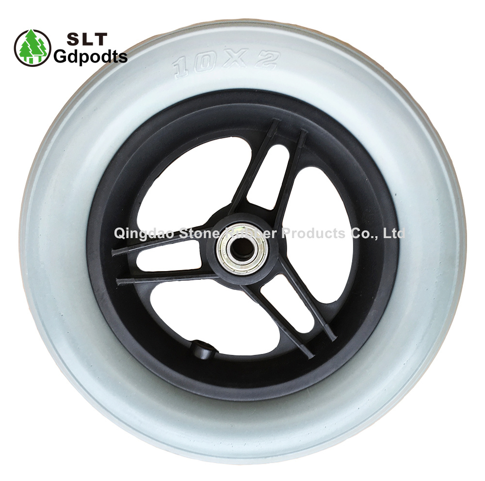10X2.5 PU Tire for Wheelchair Front Wheel Cart Wheel