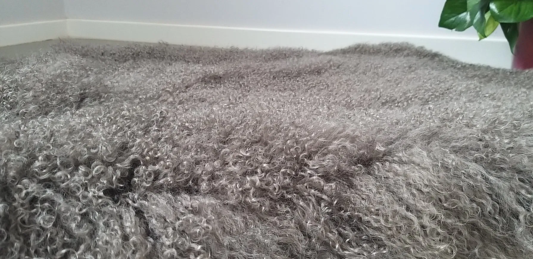 Natural Curly Mongolian Lambskin Genuine Cushion