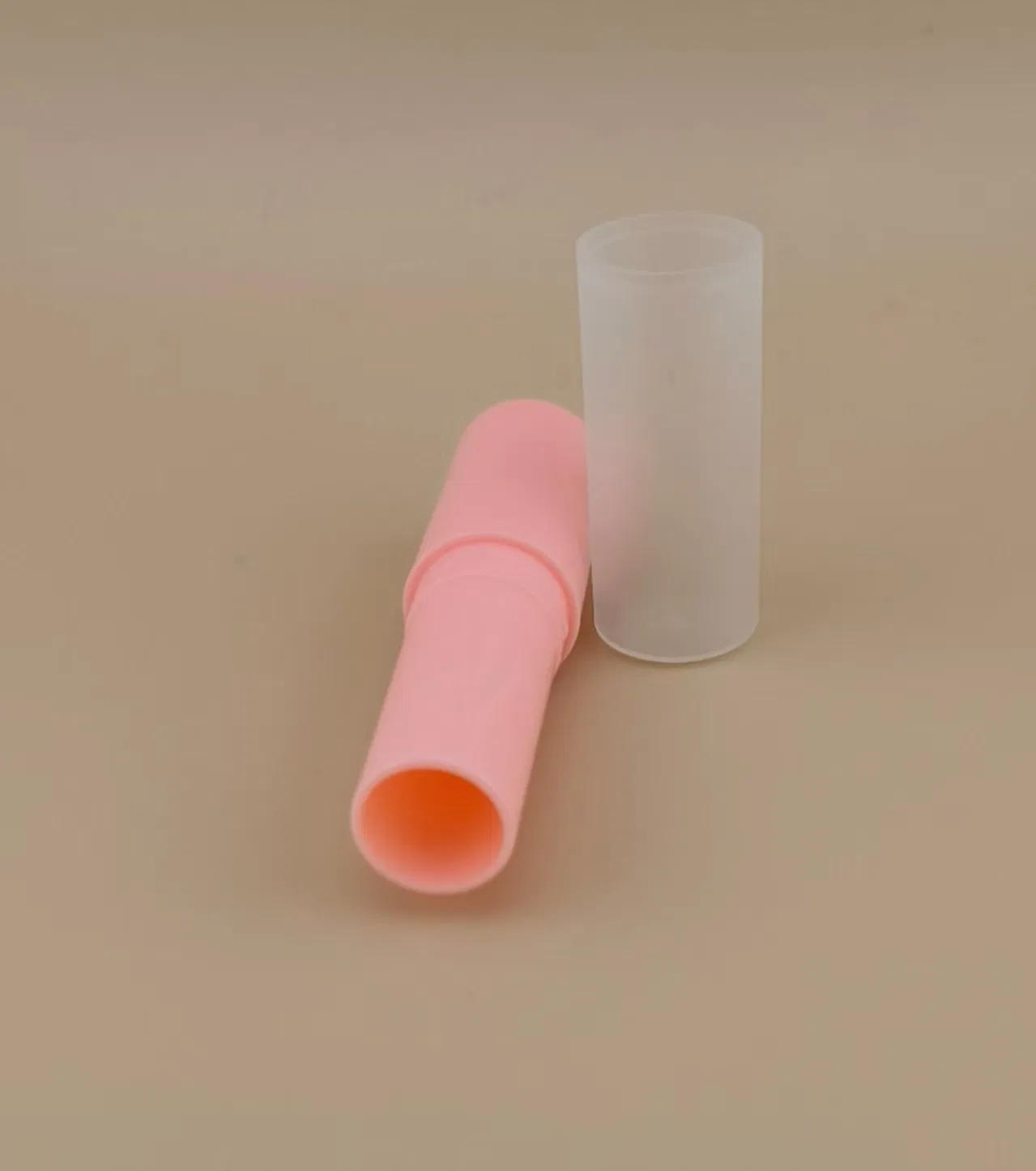 Pink Small Lip Balm Packaging with Clear Matte Smooth Lid for Lipsticks
