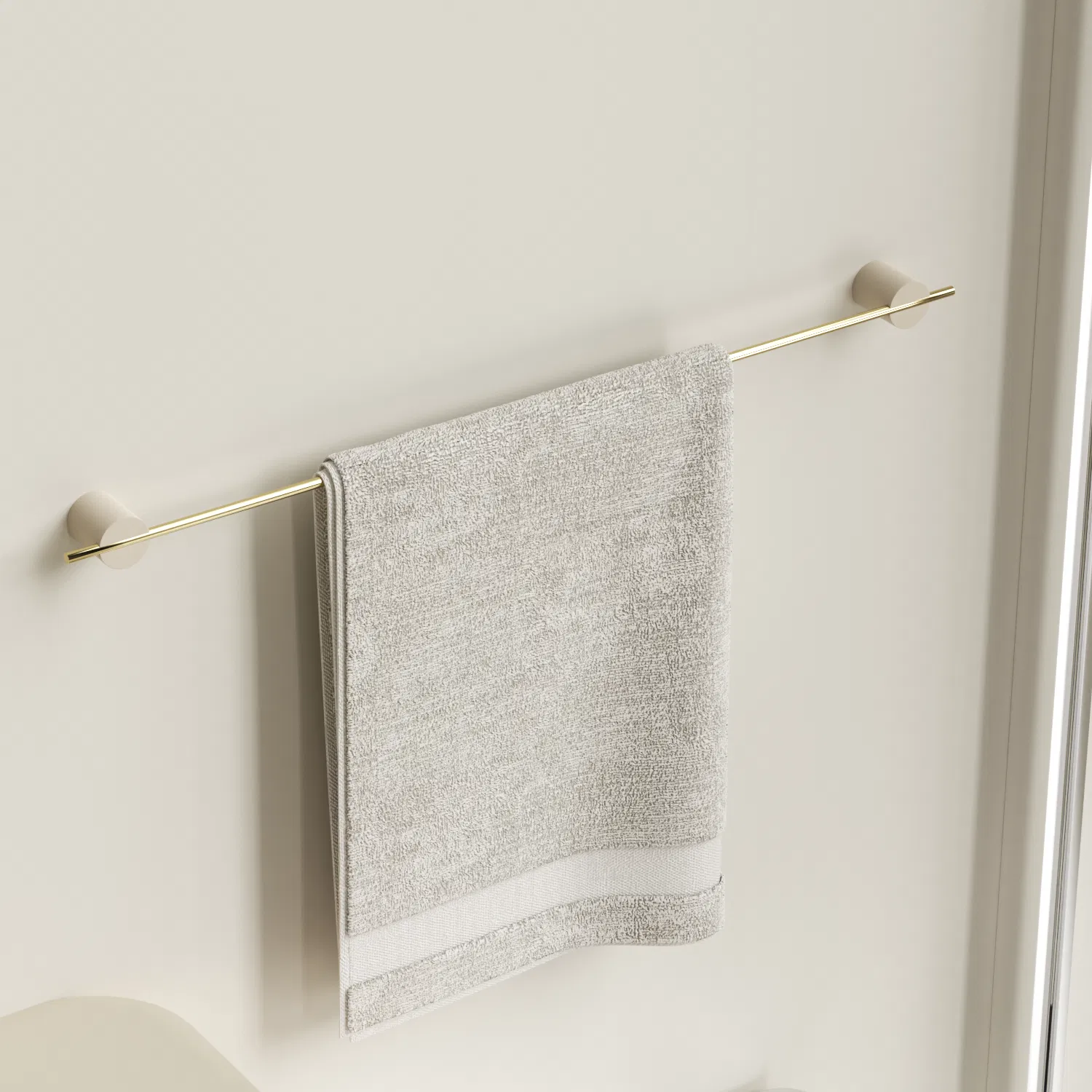 Luxury Bathroom Design Wall Mount Gold White Brass Bathroom Accessories Set