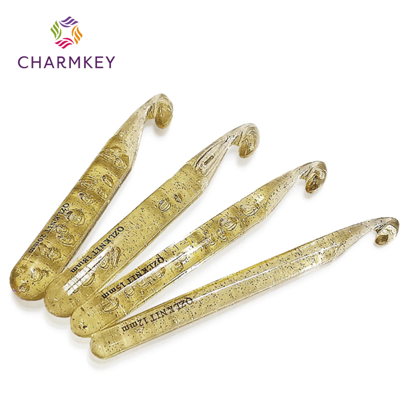 4 PCS 12.0 15.0 18.0 20.0 mm Chunky Plastic Crochet Hook Set for Crochet Blanket Cushion