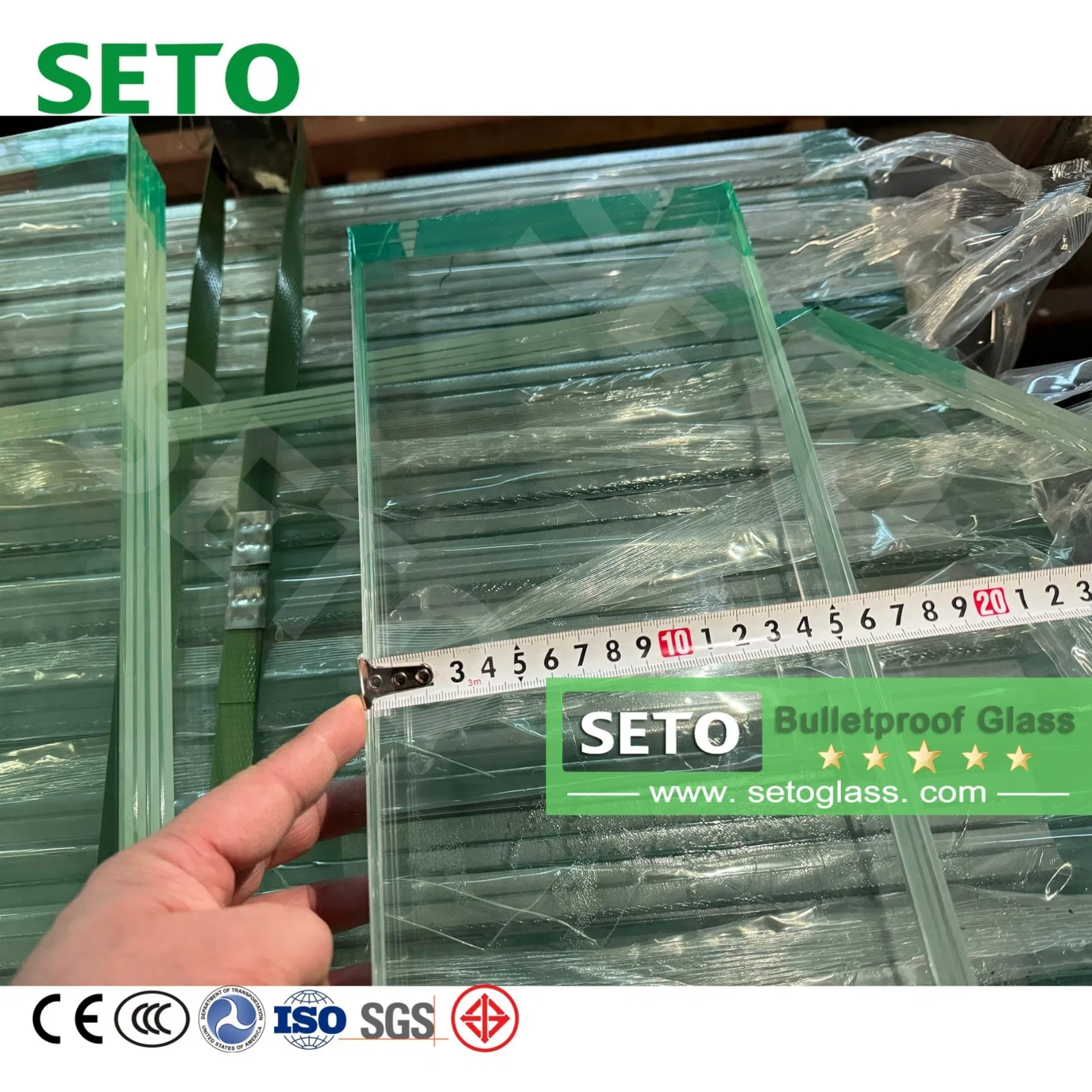 Customized B4b5b6 Level Bulletproof Glass for Car Modification Banks & Exhibition Cases
