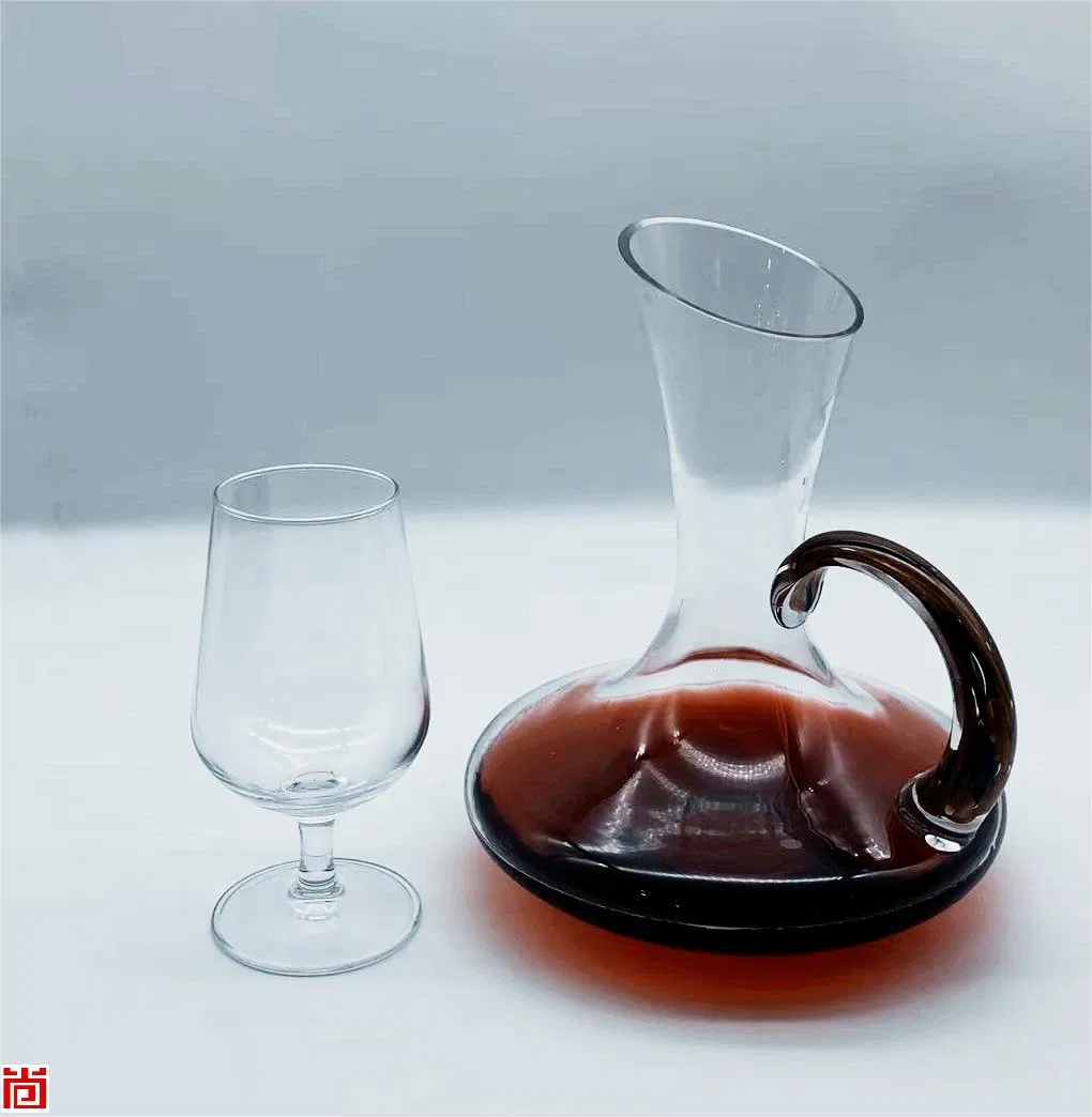 True Unique Handled Glass Wine Decanter for Red or White Wine