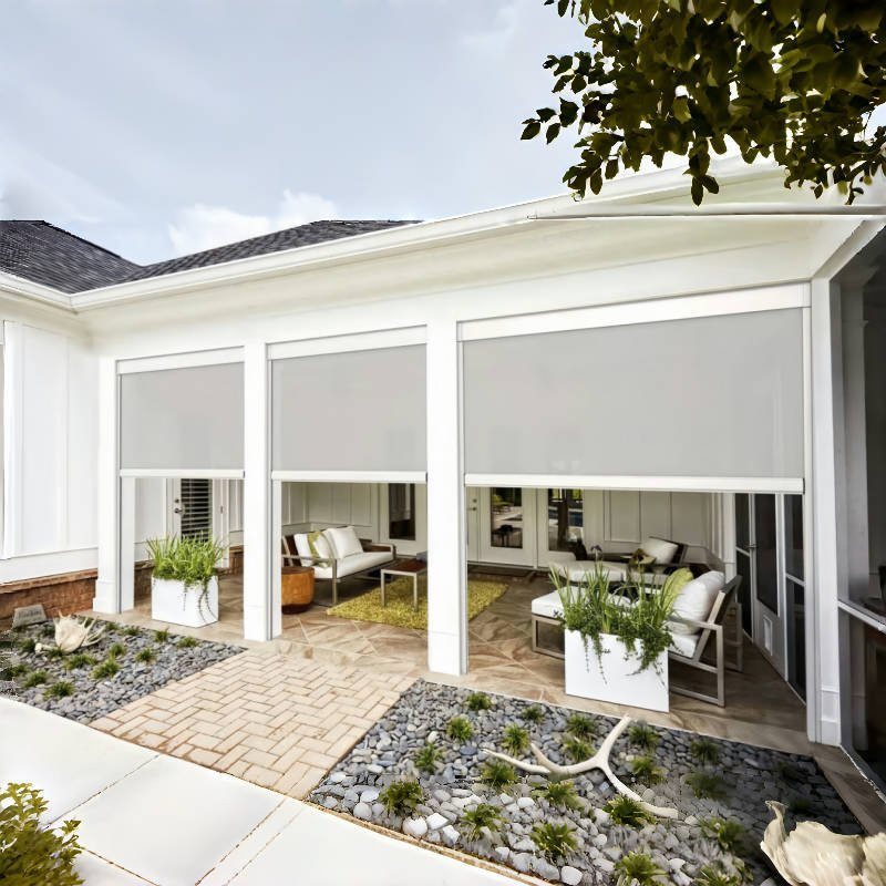 Motorized Roller Shutter Blind Outdoor Roller Screen Shades