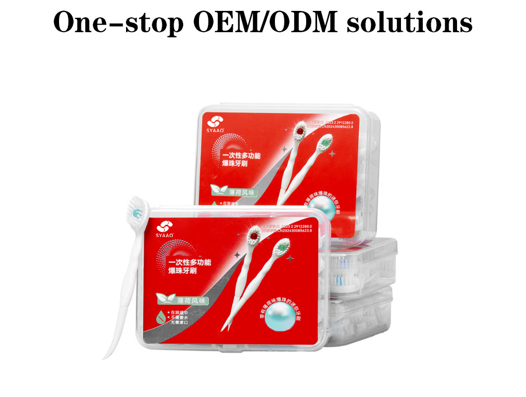 Paste Toothbrush Disposable Portable Bursting Bead Toothbrush with One Brush