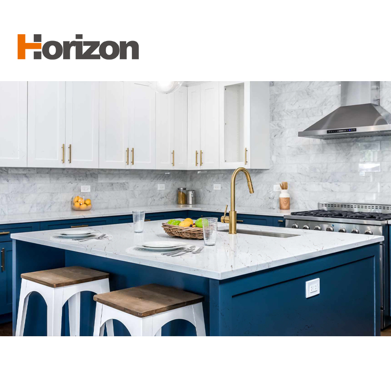 Top Selling Artificial Quartz Stone Calacatta Gold Statuario Marble Countertop Building