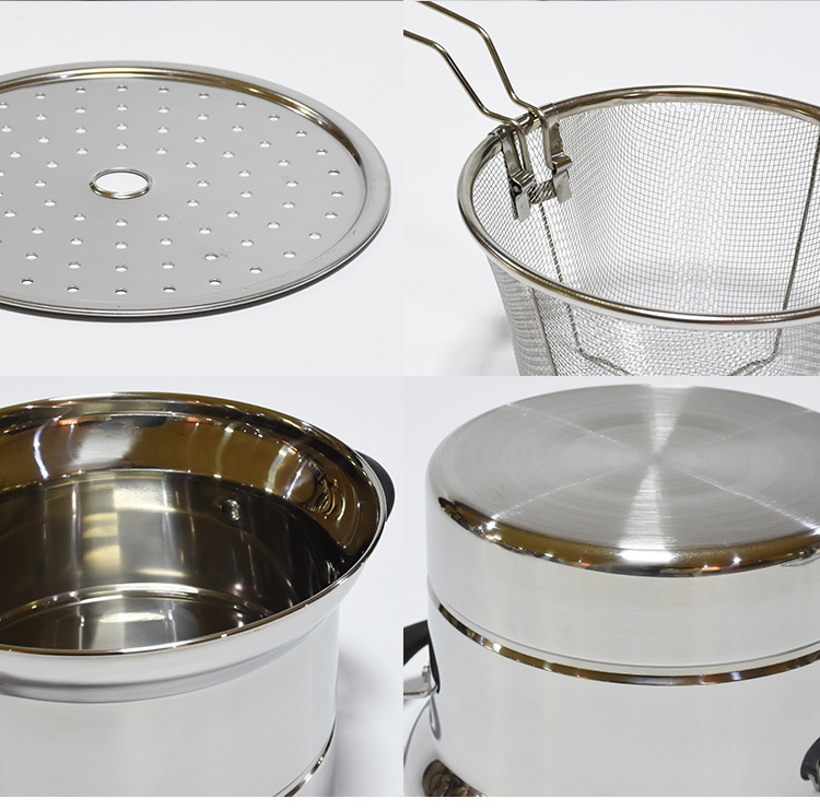 Cookware Multifunctional Stainless Steel Soup Cooking Noodle Pasta Pot with Strainer Kitchenware