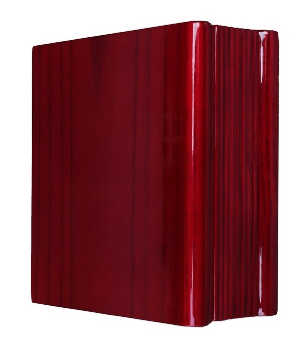 Rosewood Piano Finish Luxury Wood Desk Book Timepiece Clock