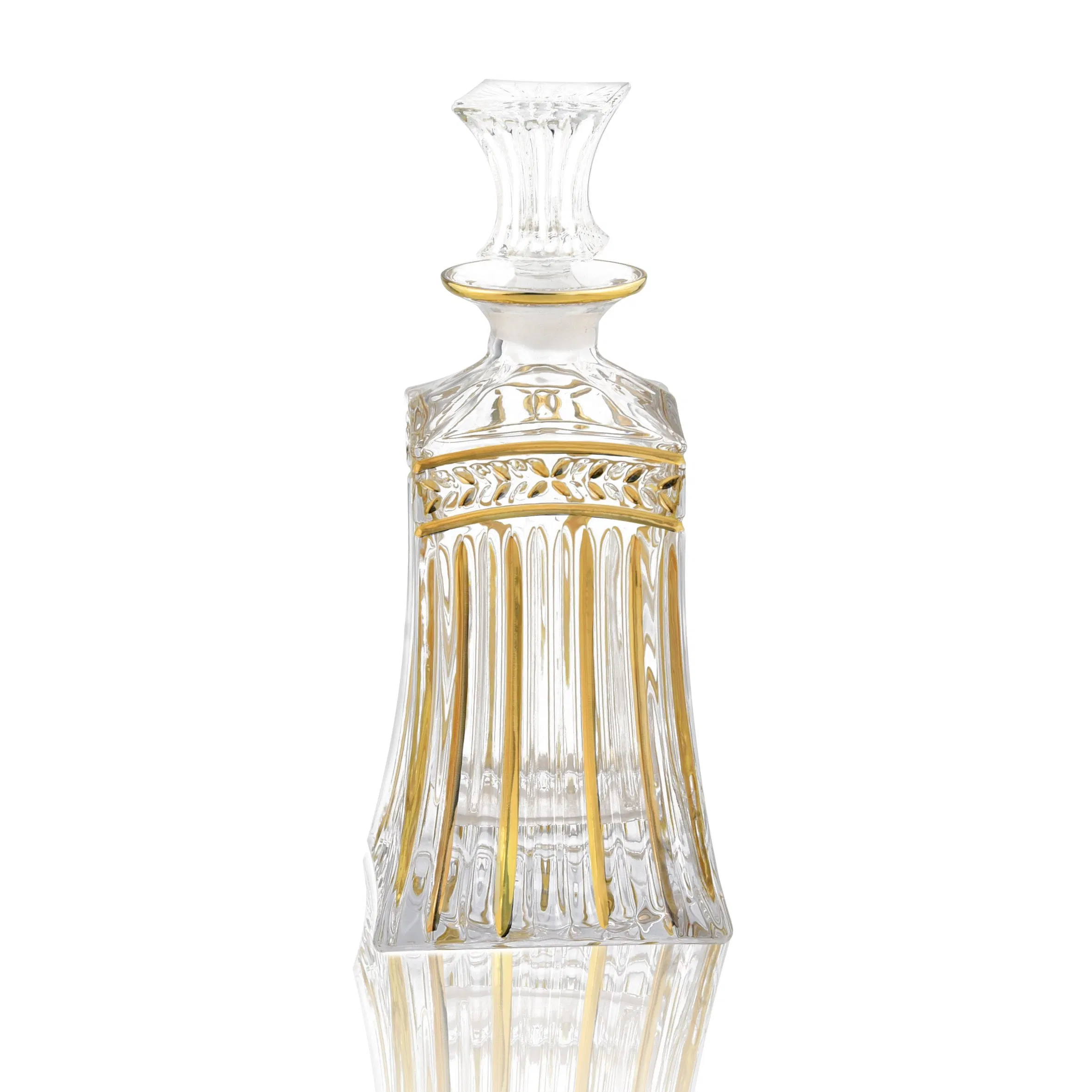 Custom Electroplated Whiskey Decanter Glass Bottle, Barware Whiskey Packaging Bottles