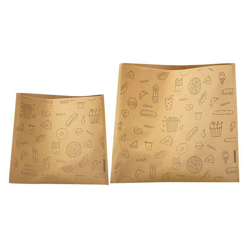Fast Food Packaging Hamburger Wrapper Burger Wrap Greaseproof Sandwich Coated Paper