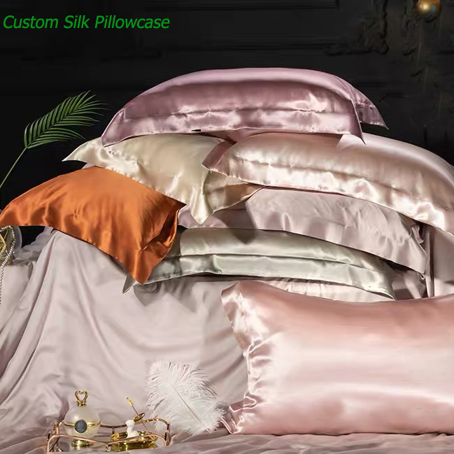 Oxford Silk Pillowcase with Gift Box Silk Pillowcase Plain Dyed Silk Pillowcase
