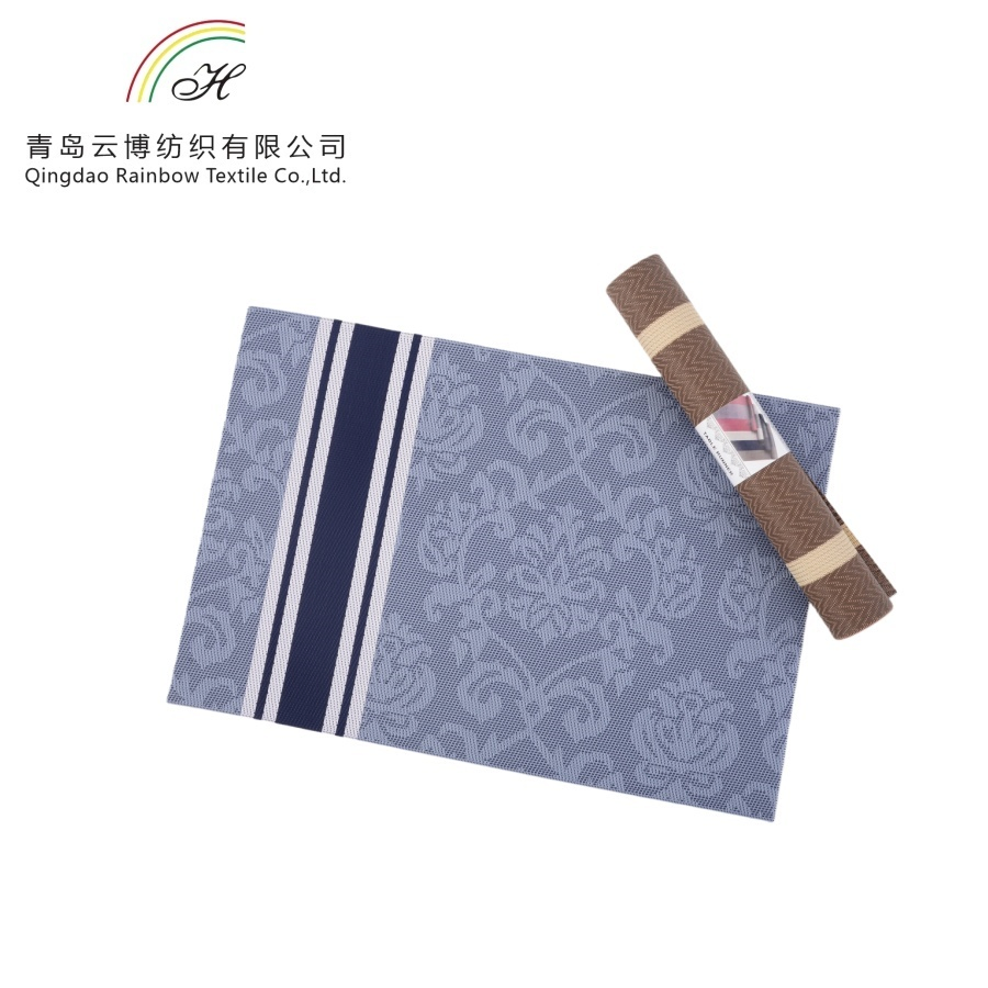 Square PVC Placemat No Wash Waterproof Table Mat Western Style Placemat for Hotel Wedding Use