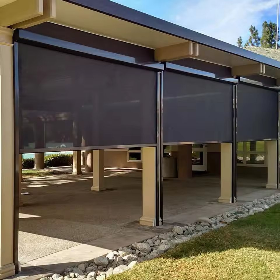 UV Resistant and Windproof Roller Blind with Locking Side Channels