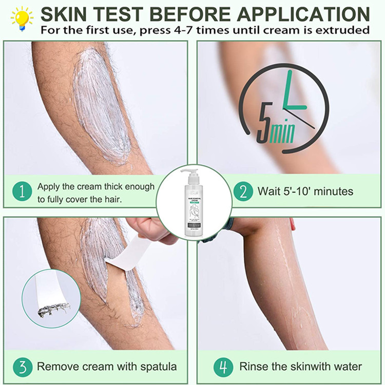 Private Custom Painless Natural Hair Removal Cream for Sensitive Skin