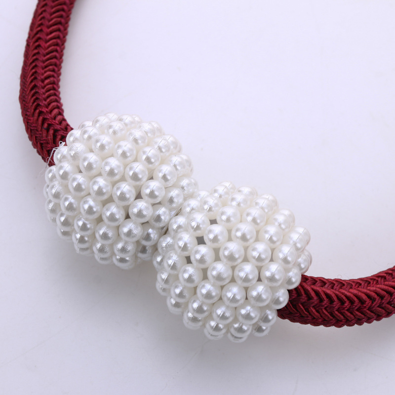 Curtain Tieback Thick Rope Large Pearl Magnetic Buckle Magnetic Curtain Tiebacks