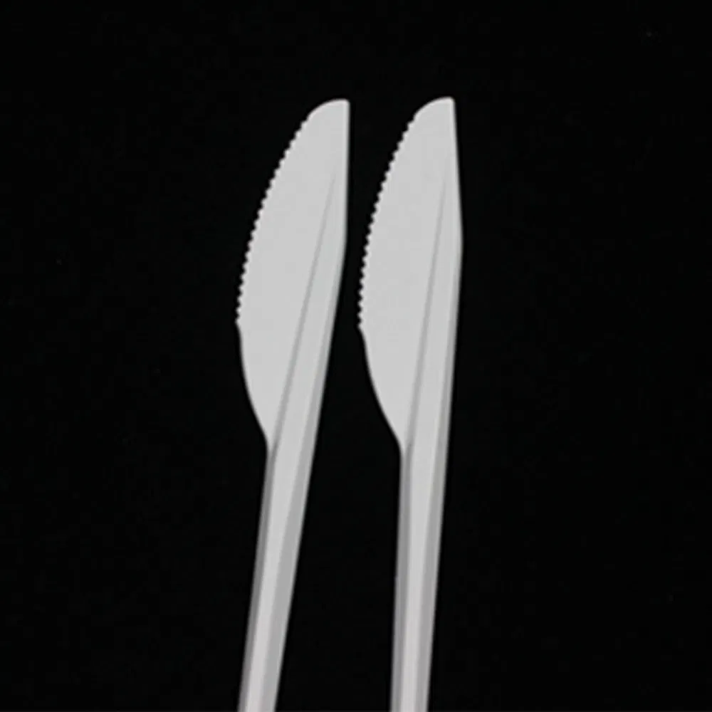 60mm 2g White Disposable PS Plastic Knife Plastic Cutlery Disposable Utensils
