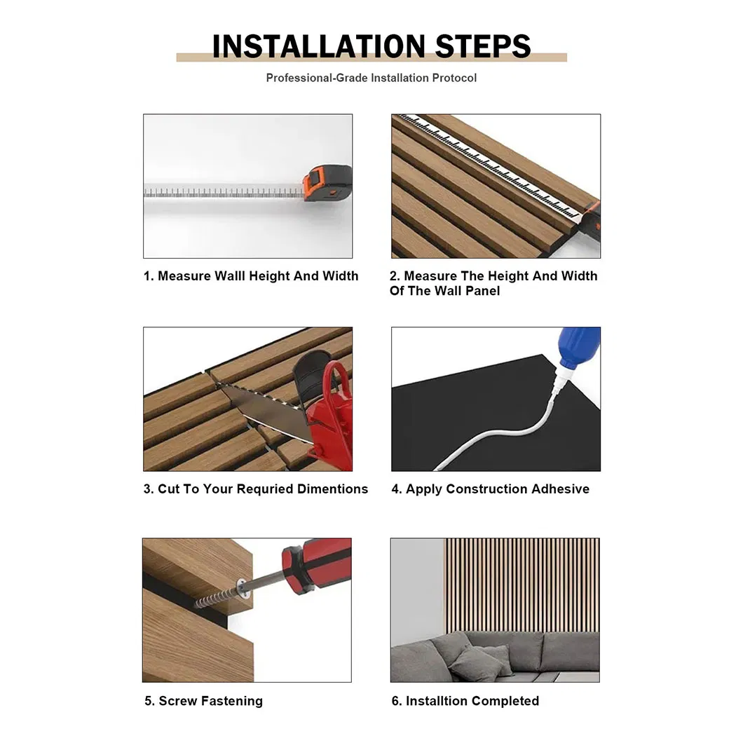 Wholesale 148X14X3000mm PVC Panel Fireproof Wood Grain Fluted WPC Wall Panel