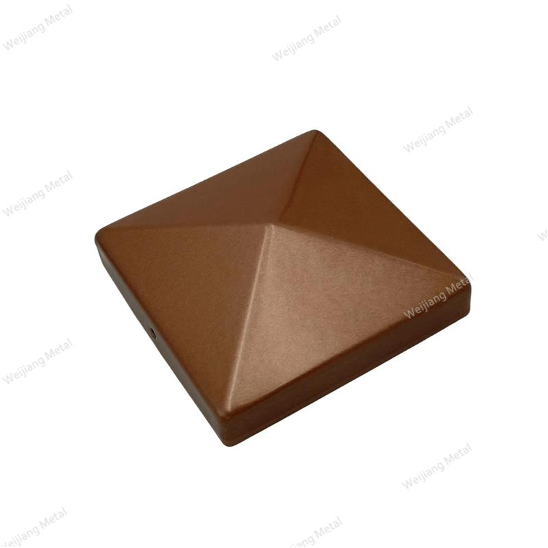 Red Matte Unpainted Original Color Aluminum Pyramid Pyramid Fence Back Cap End Cap Fence