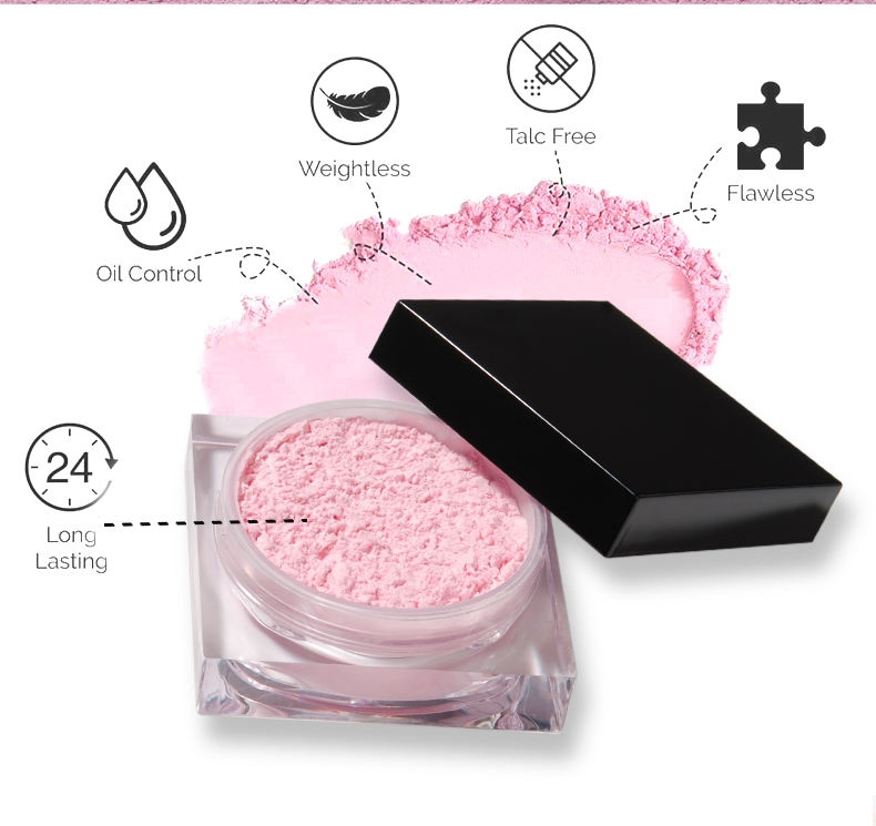 Loose Setting Powder Private Label Matte Shine Finish Waterproof Mineral Brighten Foundation Powder Face Makeup