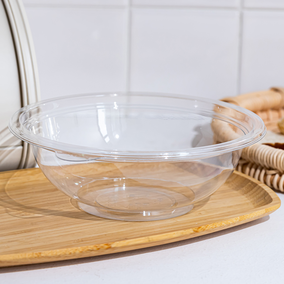 Round Clear Takeaway Salad Bowl 24 Oz China Made
