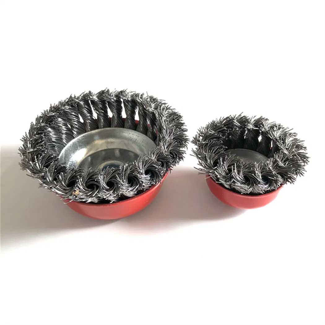 Витая чашечная щетка 100 мм M14, сталь