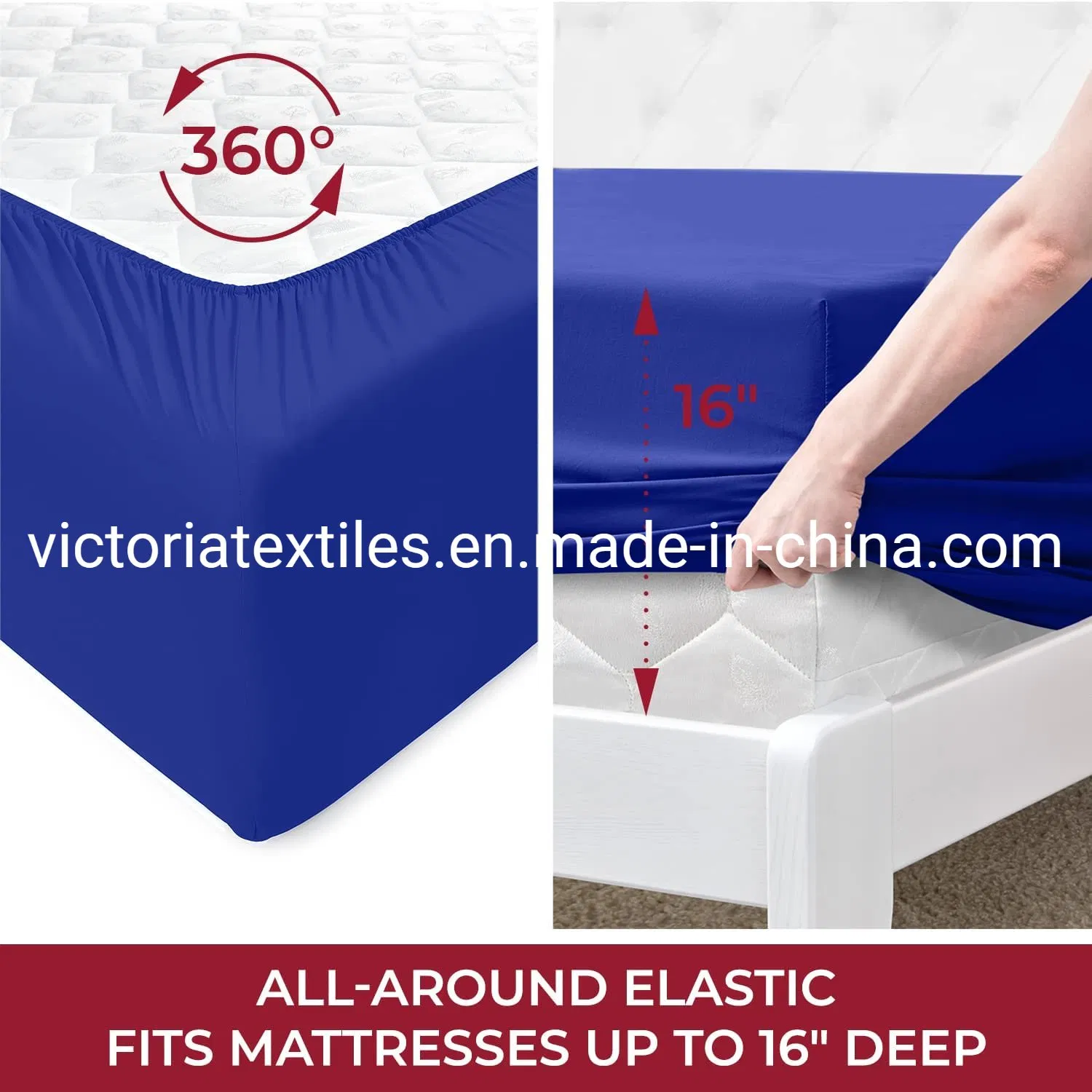 Microfiber Home Bed Fitted Sheet Set, Deep Pocket Flat Sheet Set