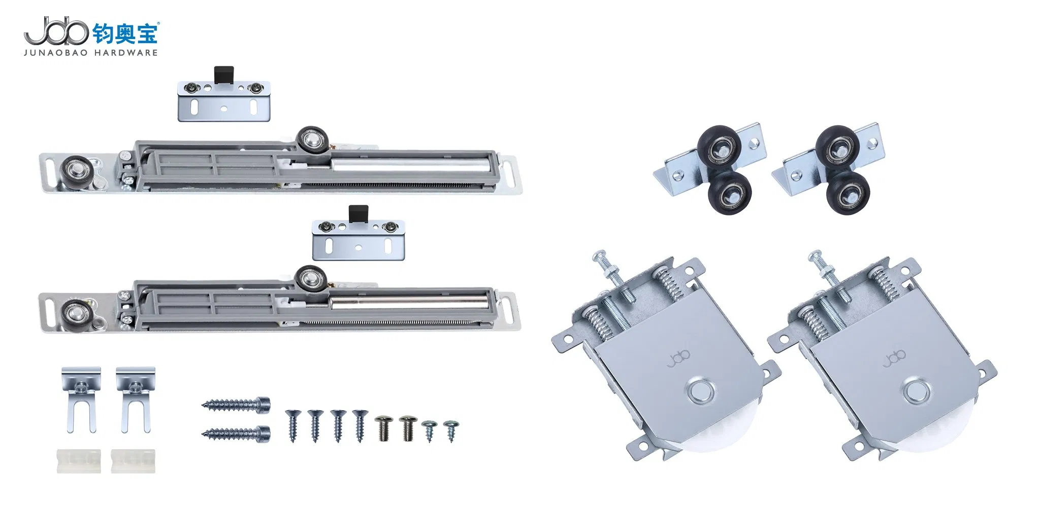 Job Soft Closing Sliding Cabinet Aluminum Sliding Door Track Roller for Wooden