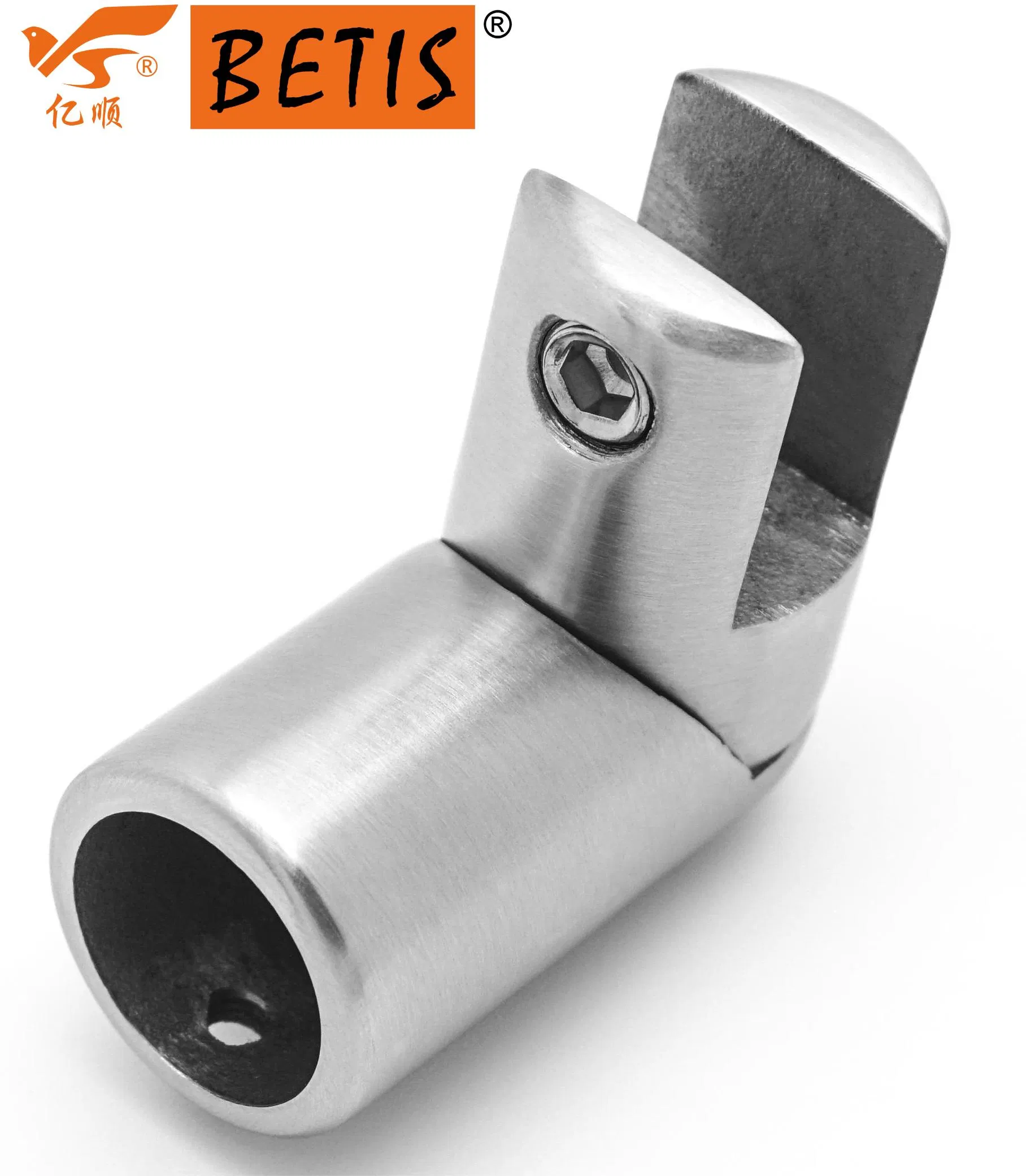 OEM Frameless Tempered Glass Door Hardware Bathroom Accessories Support-Bar Pipe Rack Glass Clip for Terminal Ø 16mm Header Connector Glass Bracket