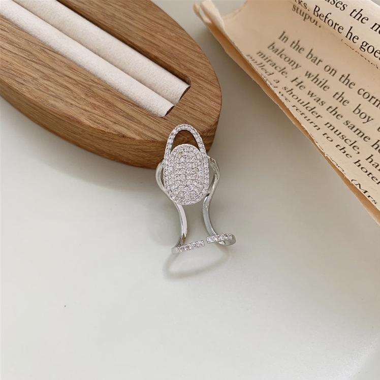 New Arrival 3D Metal Crystal Diamond Nail Tip Rings Nail Art Jewelry