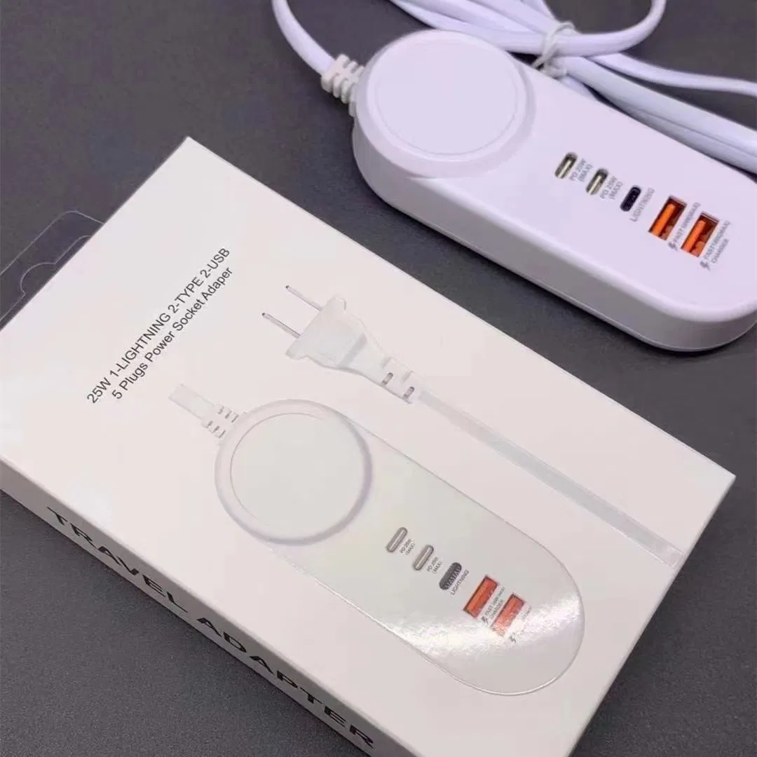Wholesales Competitive Price of 5 Plug Power Socket Adapter for iPhone Original Packing