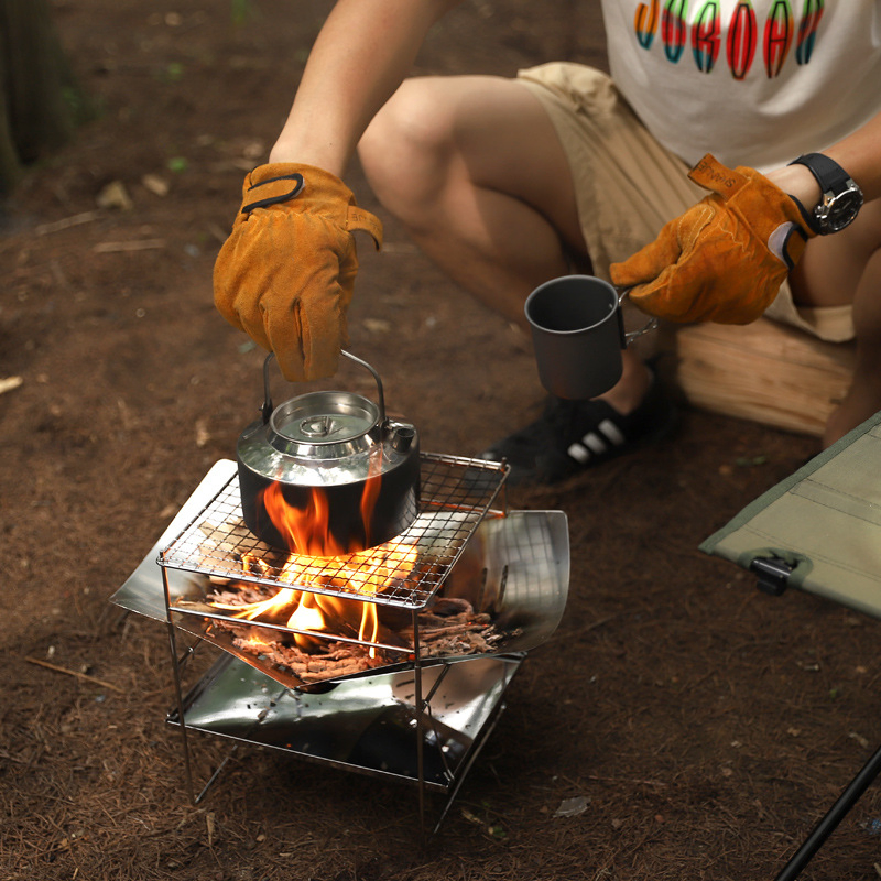 Flame Retardant and Heat-Insulating Gloves Thickened Cowhide Heat-Resistant Gloves