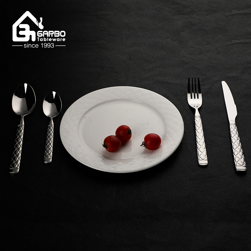 Premium Stainless Steel Steak Dinner Cutlery with Creative Engraved Handle