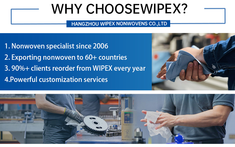 Workshop Disposable Dry Industrial PP Cellulose Degreasing Automotive X80 Heavy Duty Cleaning Jumbo Roll Wipes