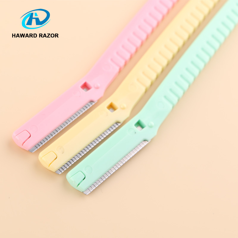 Women Disposable Customized Packing Eyebrow Razor Trimmer Set