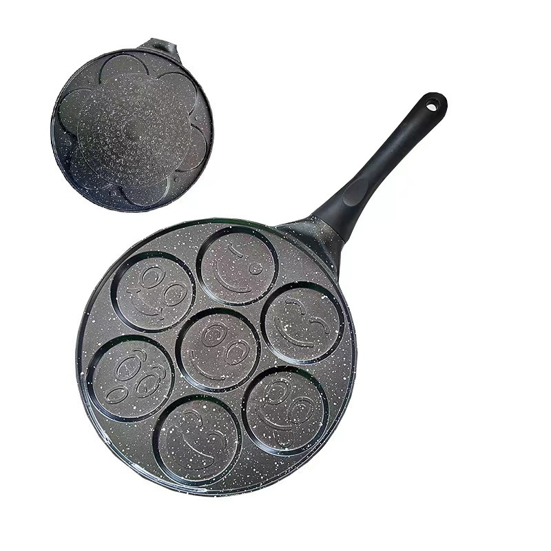 Whole Sale Nonstick 7-Hole Cartoon Mini Portable Eggs Frying Breakfast Cookware Pancake Pan