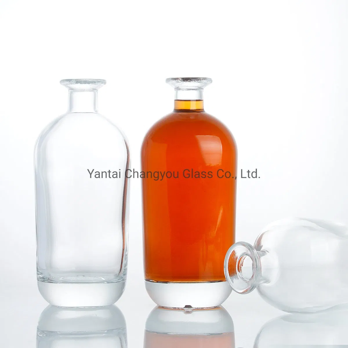 Logo Decal Print Frosted 750ml Liquor Champagne Gin Vodka Whisky Wine Empty Crystal Glass Bottles